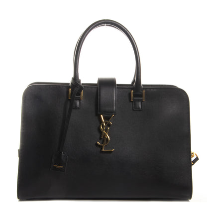 Saint Laurent Smooth Calfskin Medium Monogram Cabas Black 1 of 10