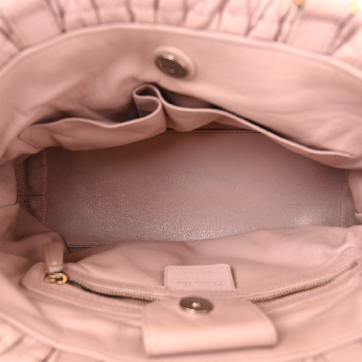 Christian Dior Gaufre Lambskin Cannage Delices Tote Poudre 5 of 11