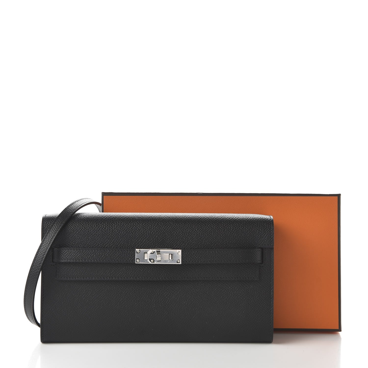 Hermes Epsom Kelly Wallet To Go Black 10 of 10
