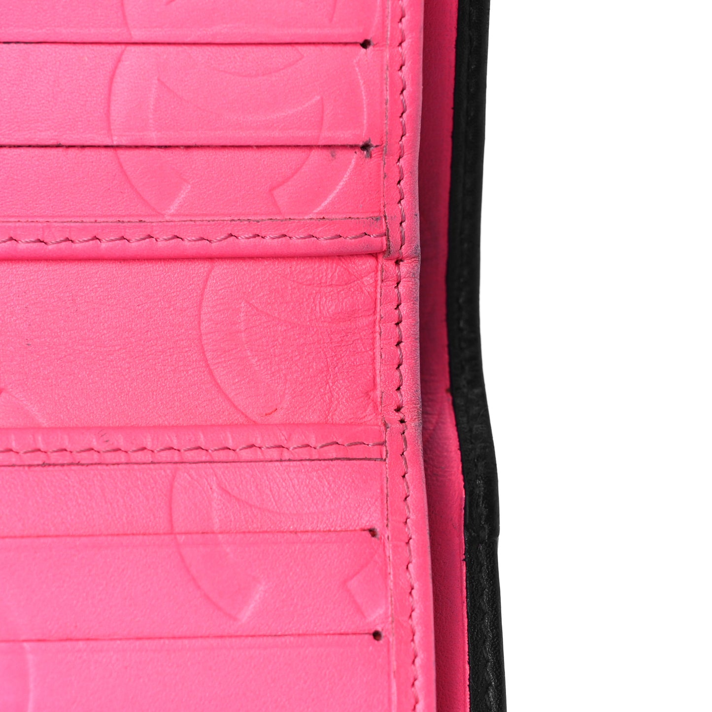 Lambskin Quilted Cambon Flap Wallet Black