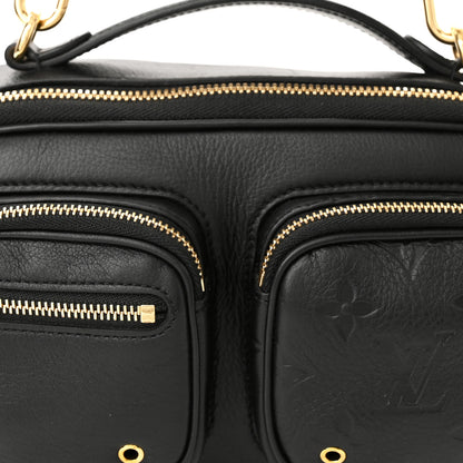 Louis Vuitton Calfskin Monogram Embossed Utility Crossbody Black 7 of 9