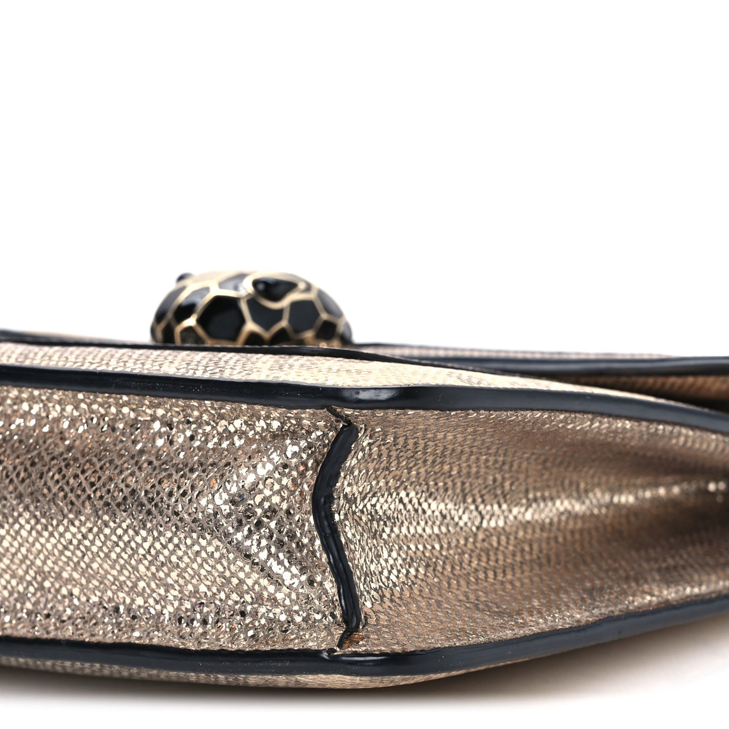 Metallic Karung Serpenti Forever Crossbody Beige