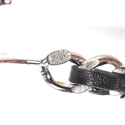 Chanel Lambskin Chain Logo Belt Black Silver 5 of 6