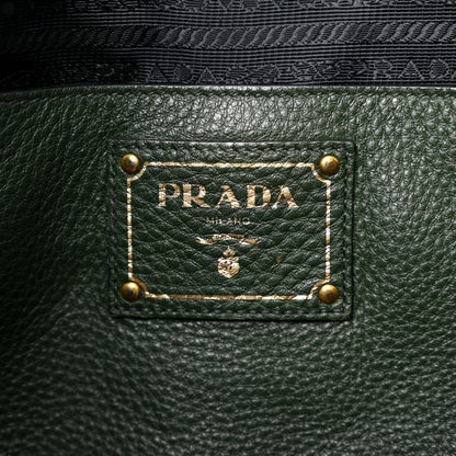 Prada Vitello Daino Shopping Tote Foresta 6 of 11