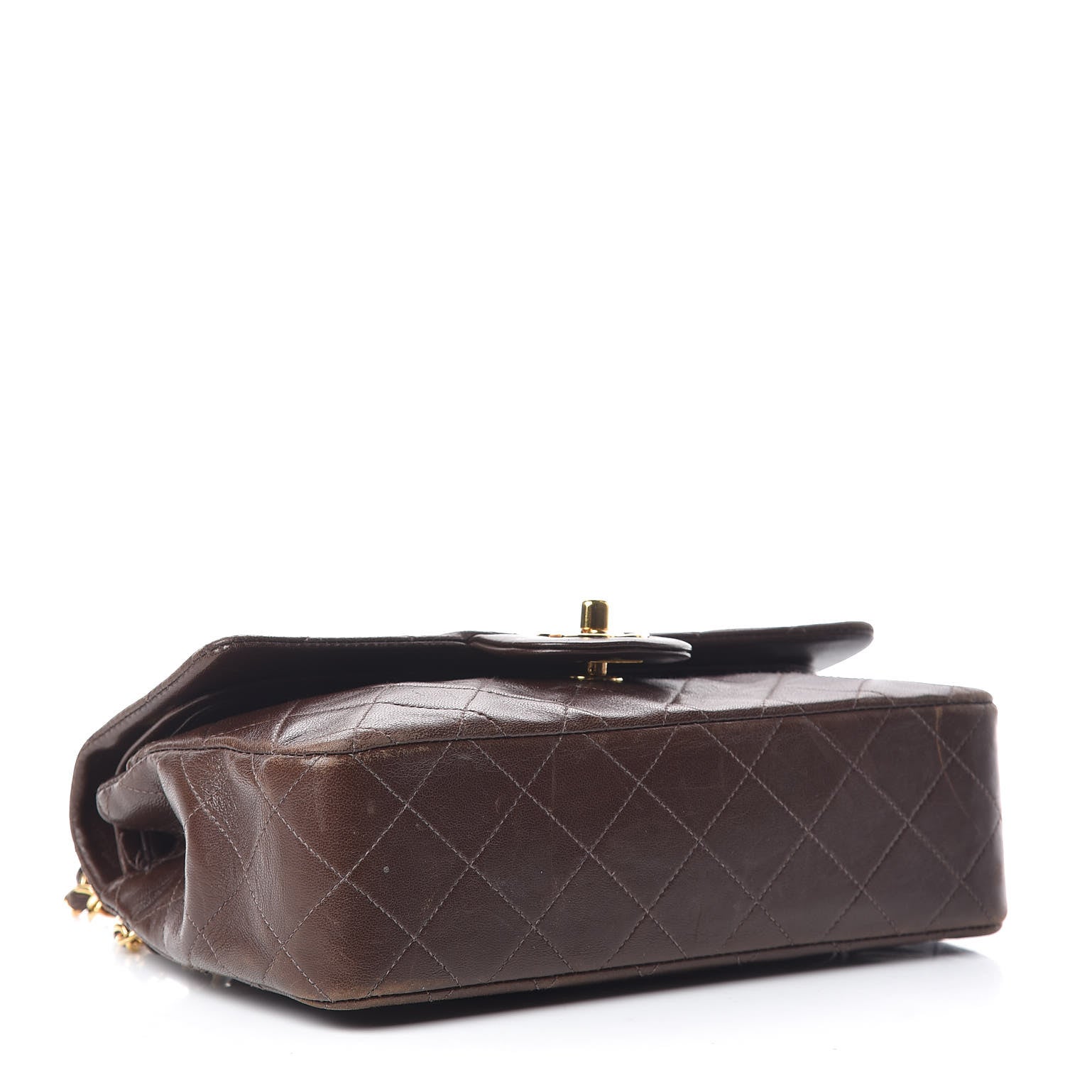 Chanel Lambskin Quilted Small Double Flap Brown 5 of 14