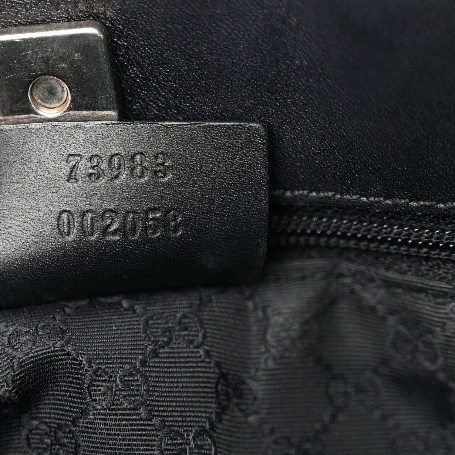Gucci Denim Calfskin Web Tote Black 7 of 13