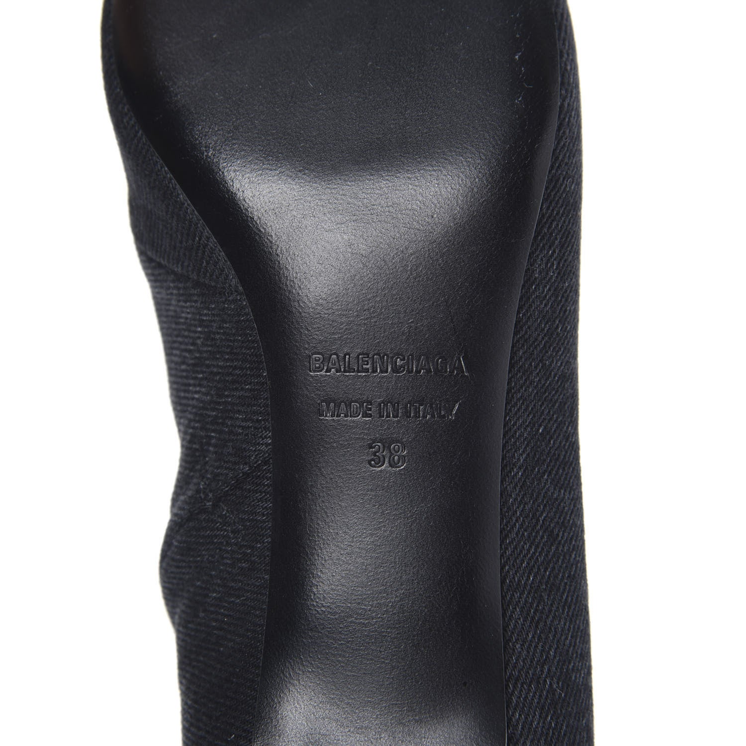 Balenciaga Denim BB Pointy Toe Ankle Booties 38 Black Vintage 6 of 8