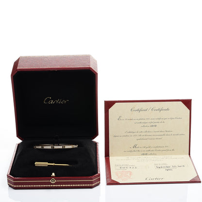 Cartier 18K Yellow Gold Diamond Small LOVE Paved Bracelet 17 5 of 5