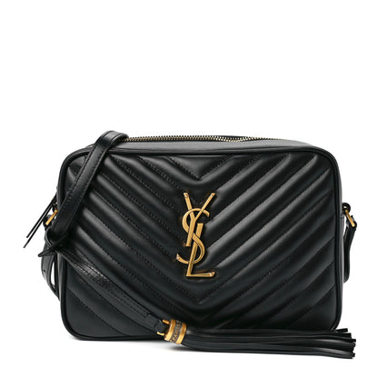 Saint Laurent Calfskin Matelasse Monogram Lou Camera Bag Black 1 of 11