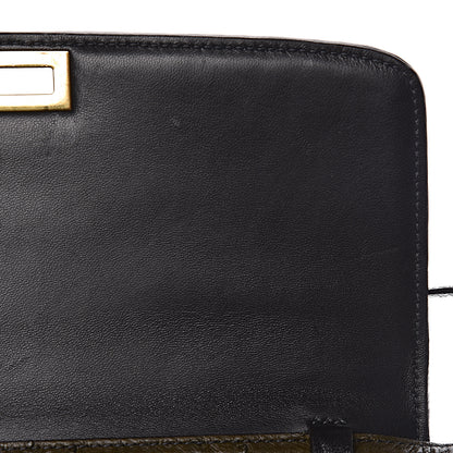 Celine Ostrich Medium Classic Box Flap Bag Khaki 8 of 15