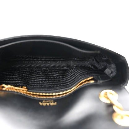 Prada Saffiano Flap Shoulder Bag Black 8 of 10
