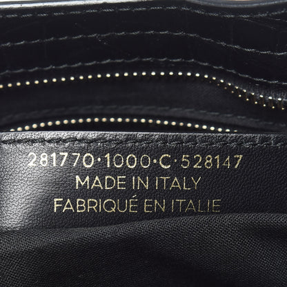 Balenciaga Calfskin Crocodile Embossed Giant 12 Gold Hardware City Black 10 of 10