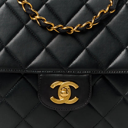 Chanel Lambskin Quilted Medium Single Flap Black 10 of 12