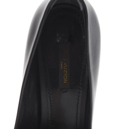 Louis Vuitton Smooth Calfskin Oh Really Peep Toe Pumps 40 Black 7 of 10