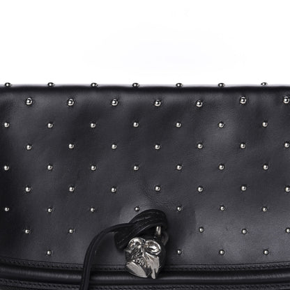 Alexander McQueen Calfskin Studded Padlock Skull Clutch Black 13 of 13