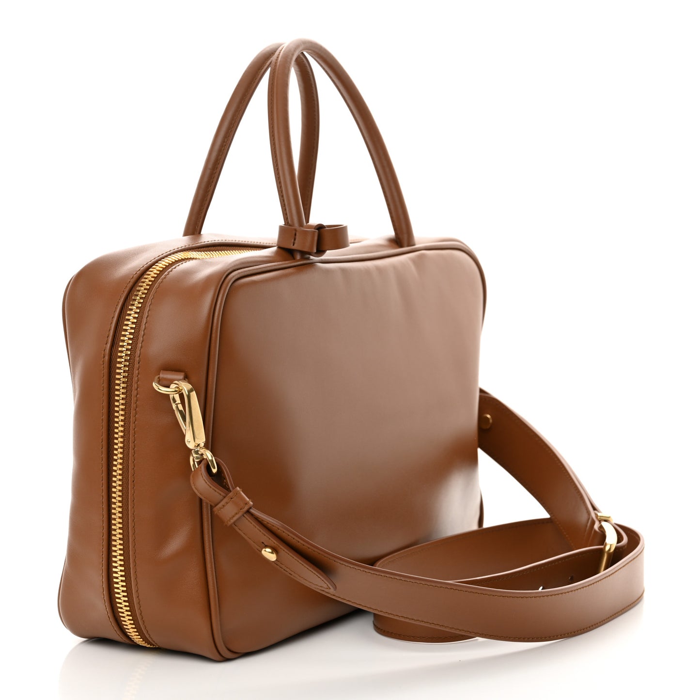 Soft Calf Softy Large Beau Top Handle Bag Cognac