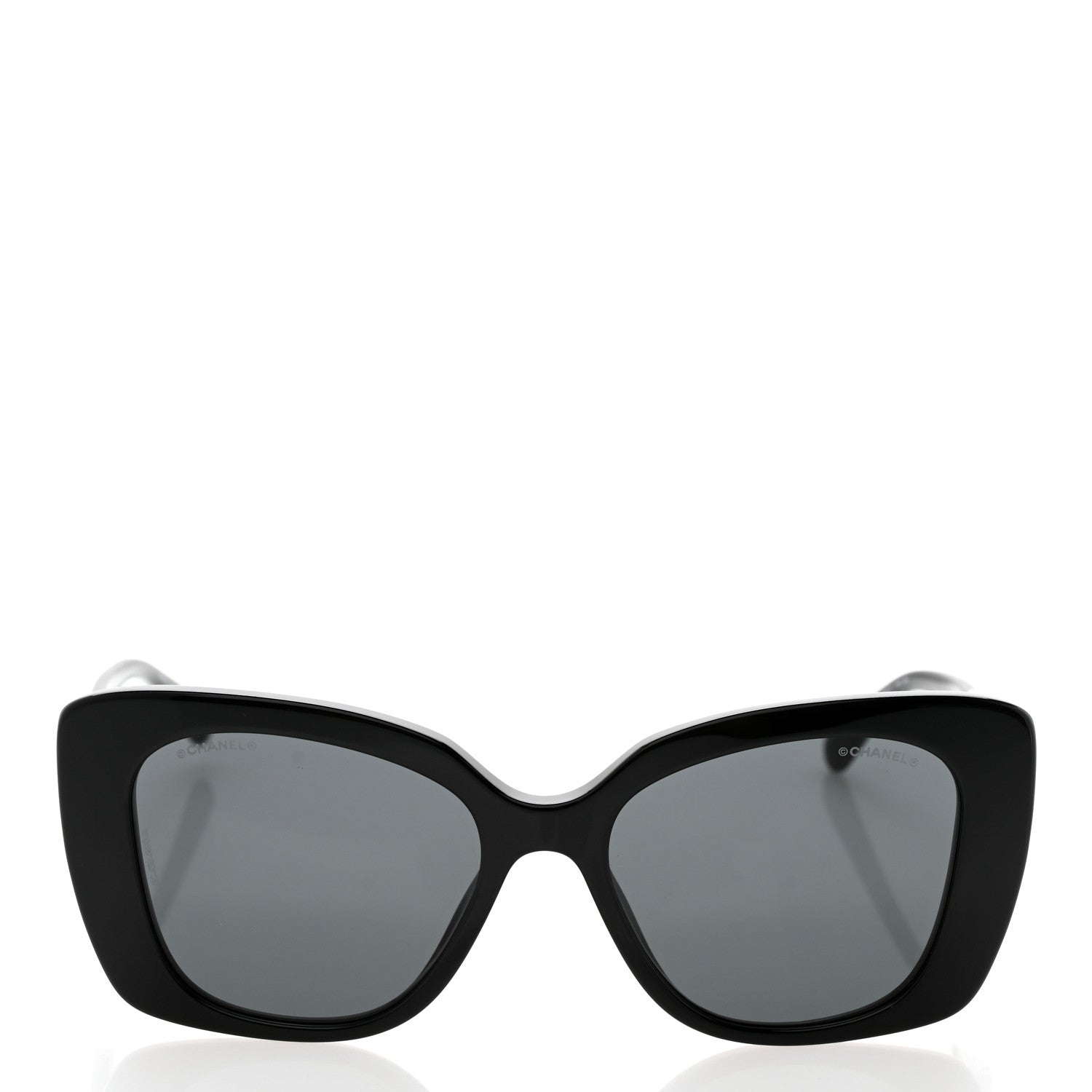 Chanel Acetate Strass Square Sunglasses 5422-B Black White 2 of 8