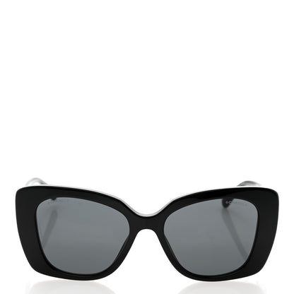 Chanel Acetate Strass Square Sunglasses 5422-B Black White 2 of 8