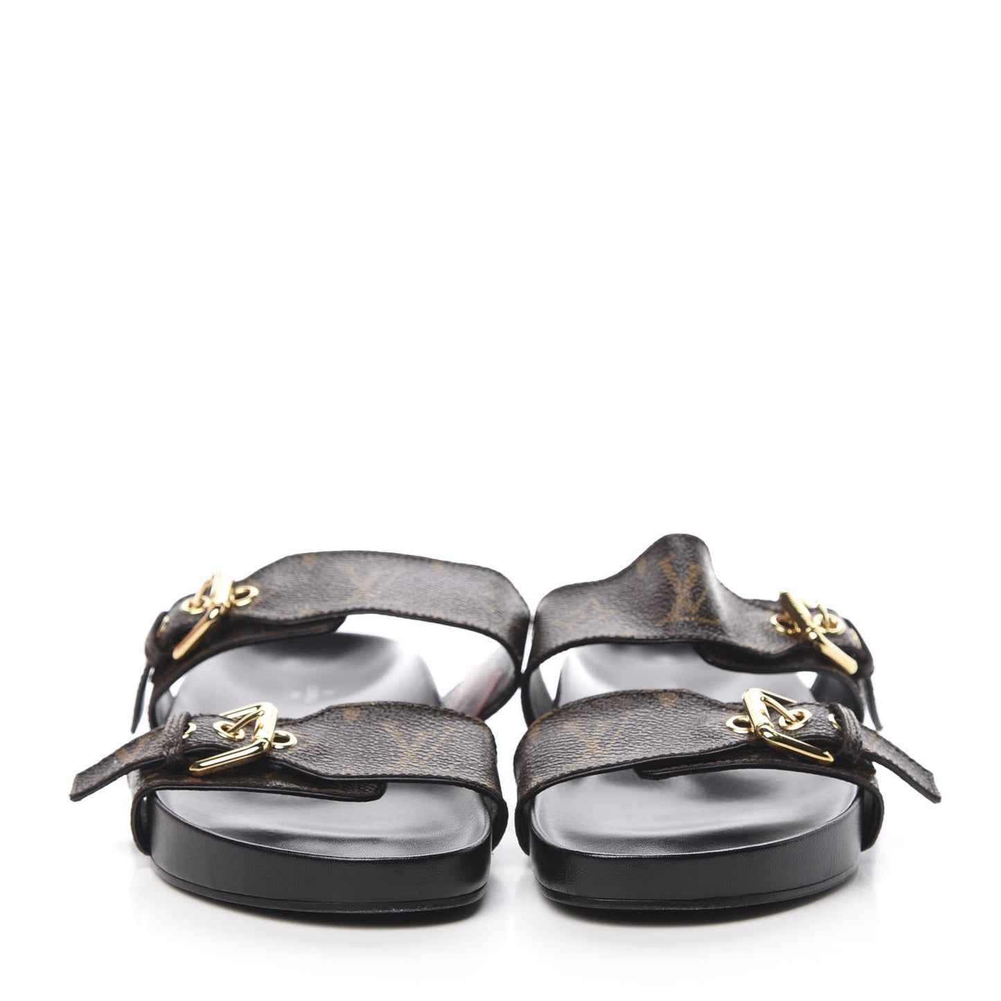 Monogram Bom Dia Mule Sandals 36.5 Black