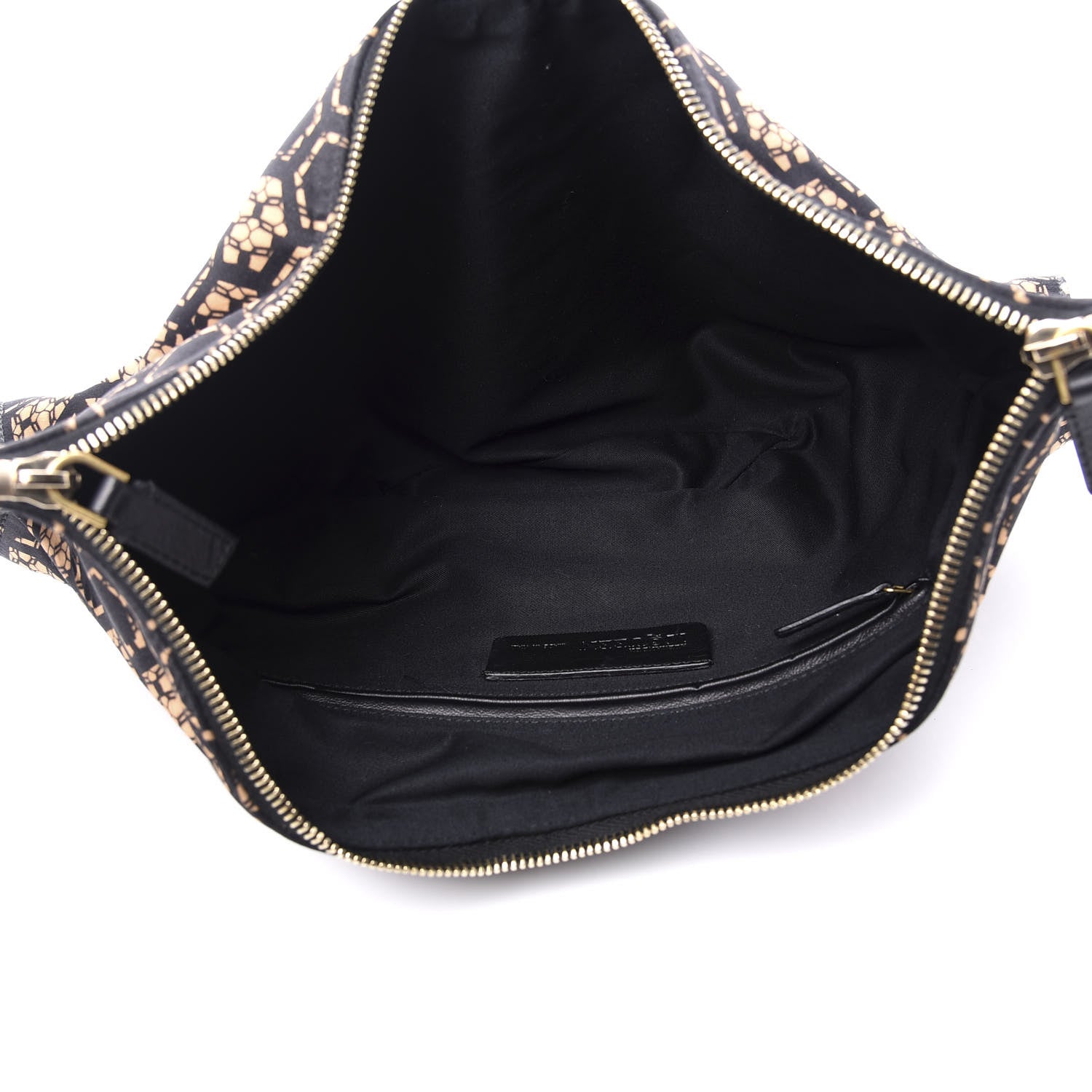 Alexander McQueen Silk Honeycomb Printed De Manta Clutch Flesh Black 4 of 9