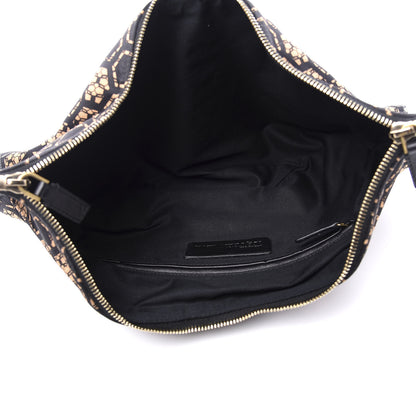 Alexander McQueen Silk Honeycomb Printed De Manta Clutch Flesh Black 4 of 9