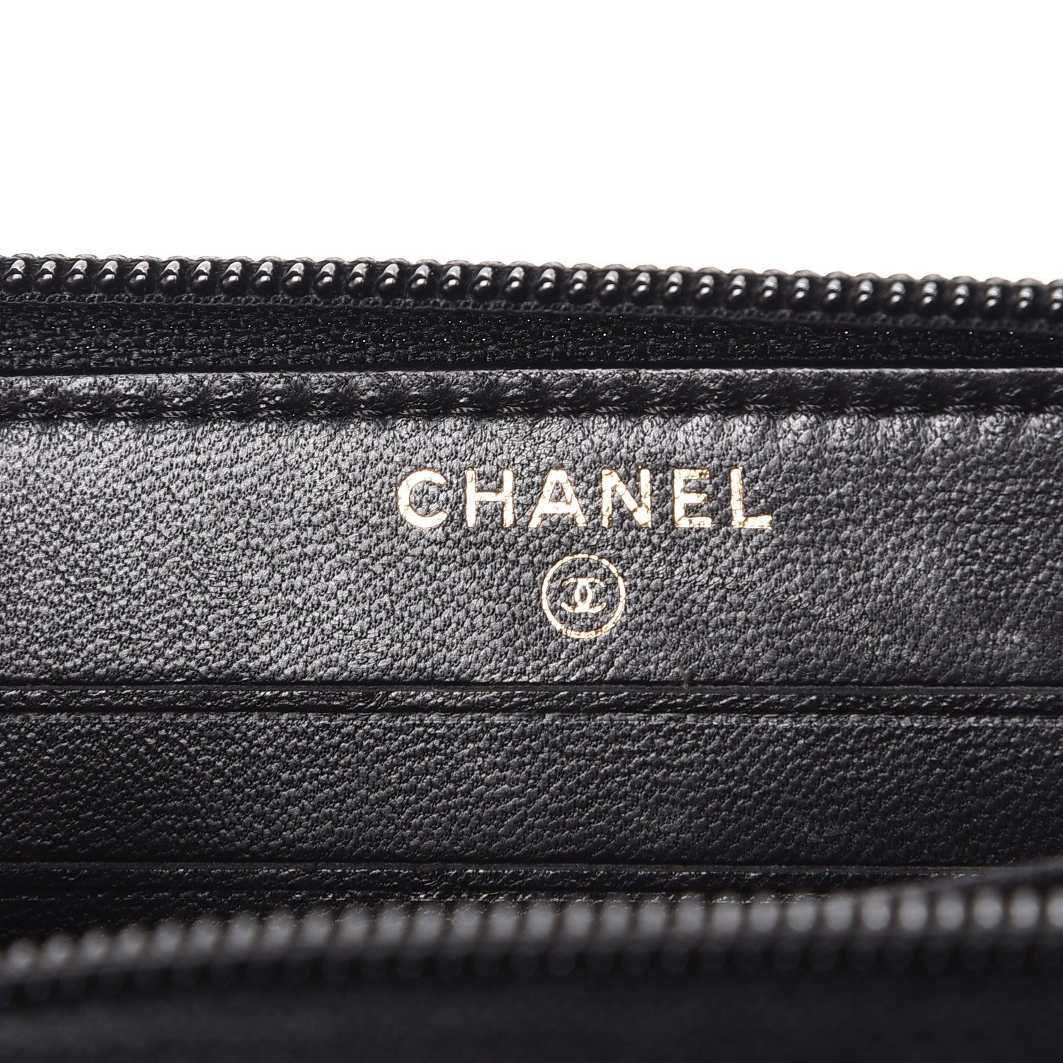 Chanel Lambskin Quilted Small Boy Zip Around Wallet Black 6 of 9