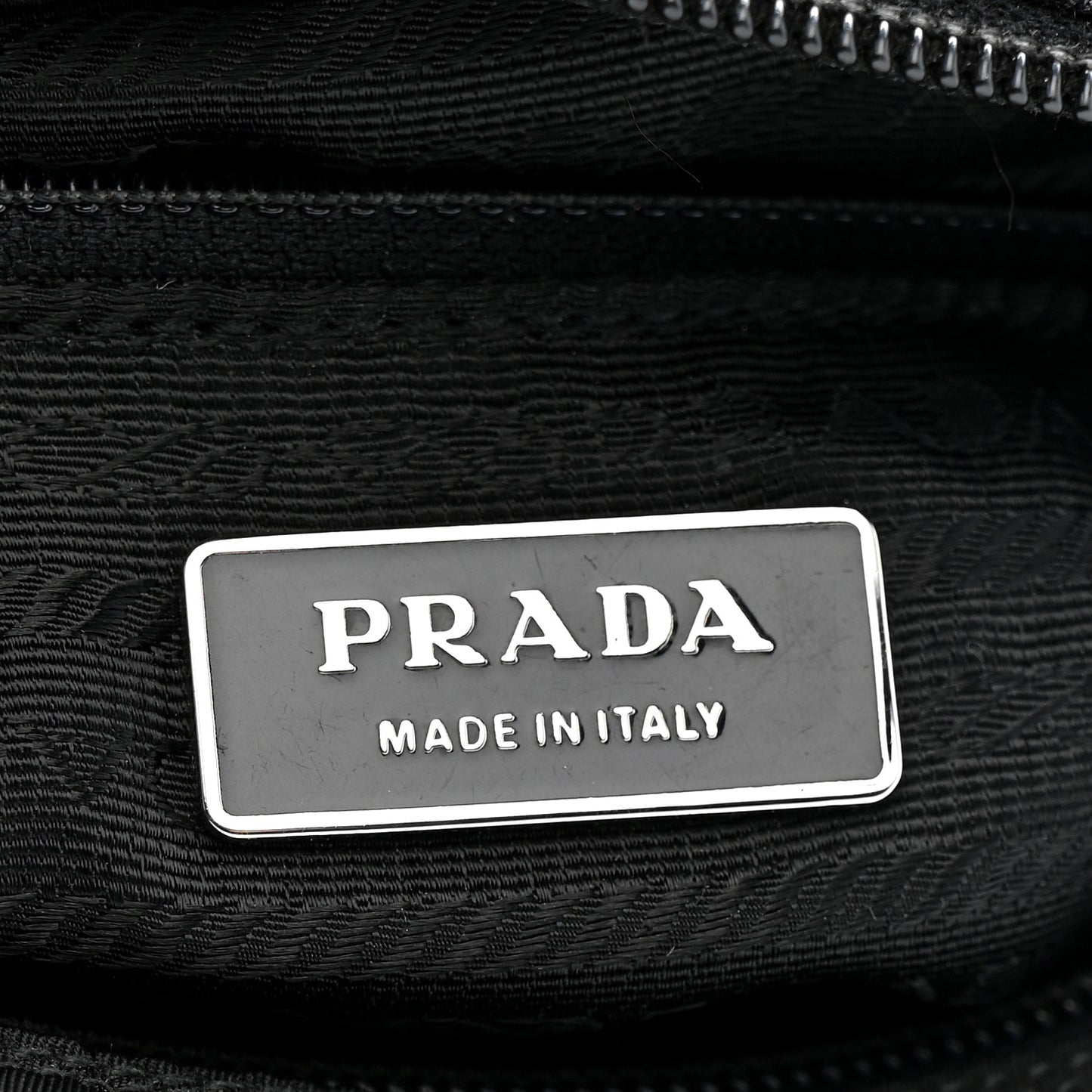 Nylon Vela Saffiano Single Buckle Messenger Shoulder Bag Black