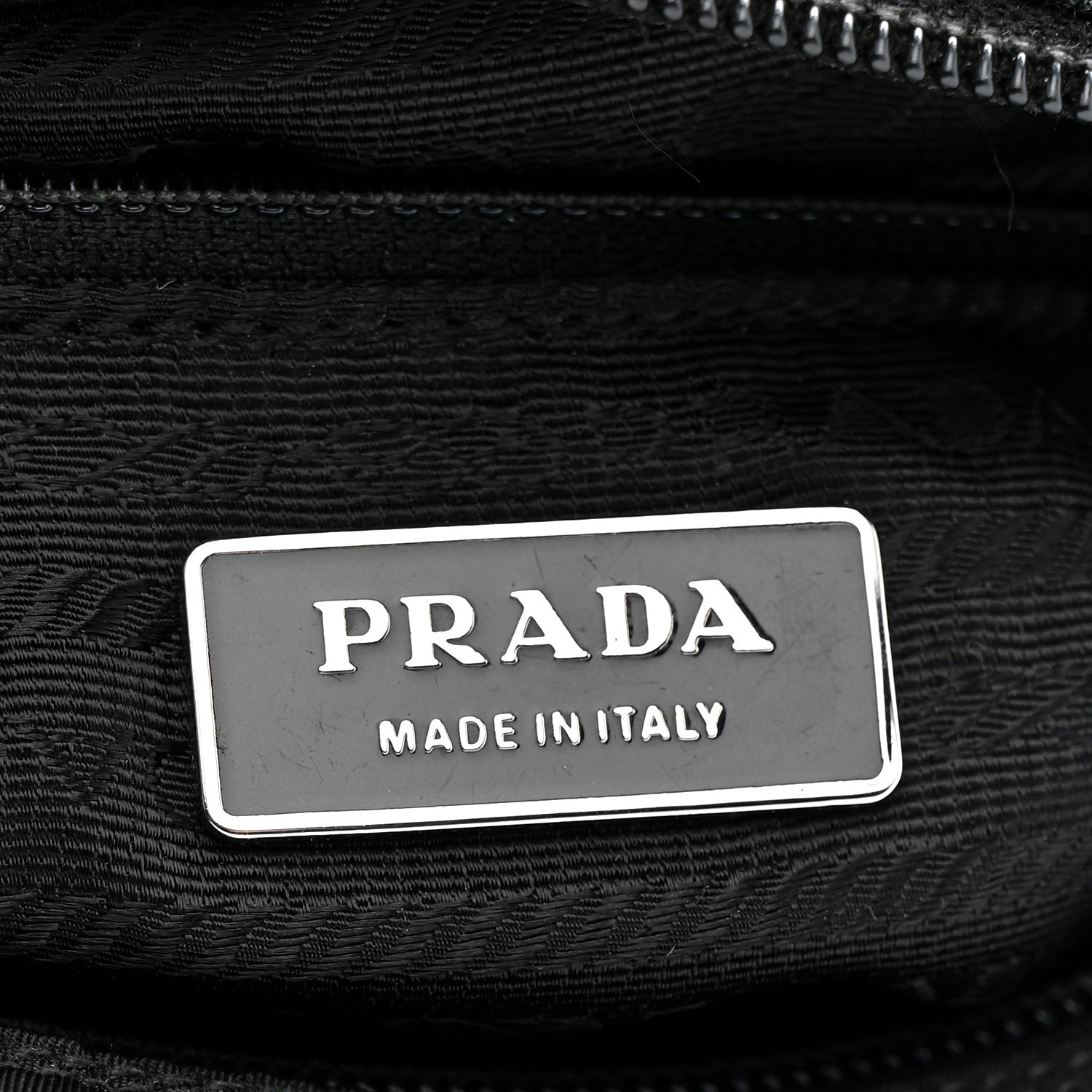 Prada Nylon Vela Saffiano Single Buckle Messenger Shoulder Bag Black 5 of 17