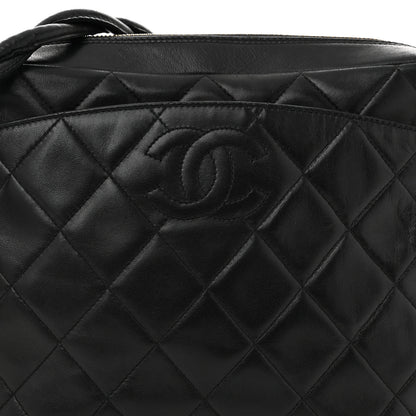 Chanel Lambskin Quilted Messenger Bag Black 9 of 11