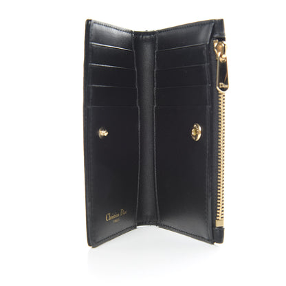Christian Dior Grained Calfskin Cannage Diorama Wallet Black 5 of 8