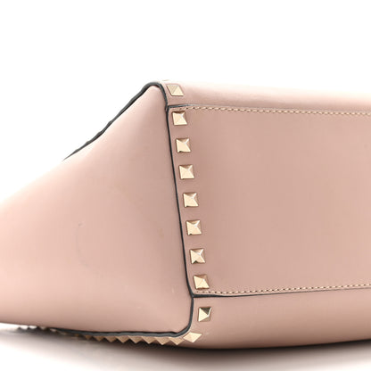 Valentino Garavani Vitello Rockstud Double Handle Tote Poudre 9 of 10