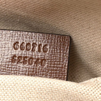 Gucci GG Supreme Monogram Azalea Calfskin Mini Horsebit 1955 Top Handle Bag Beige Ebony Brown Sugar 7 of 10