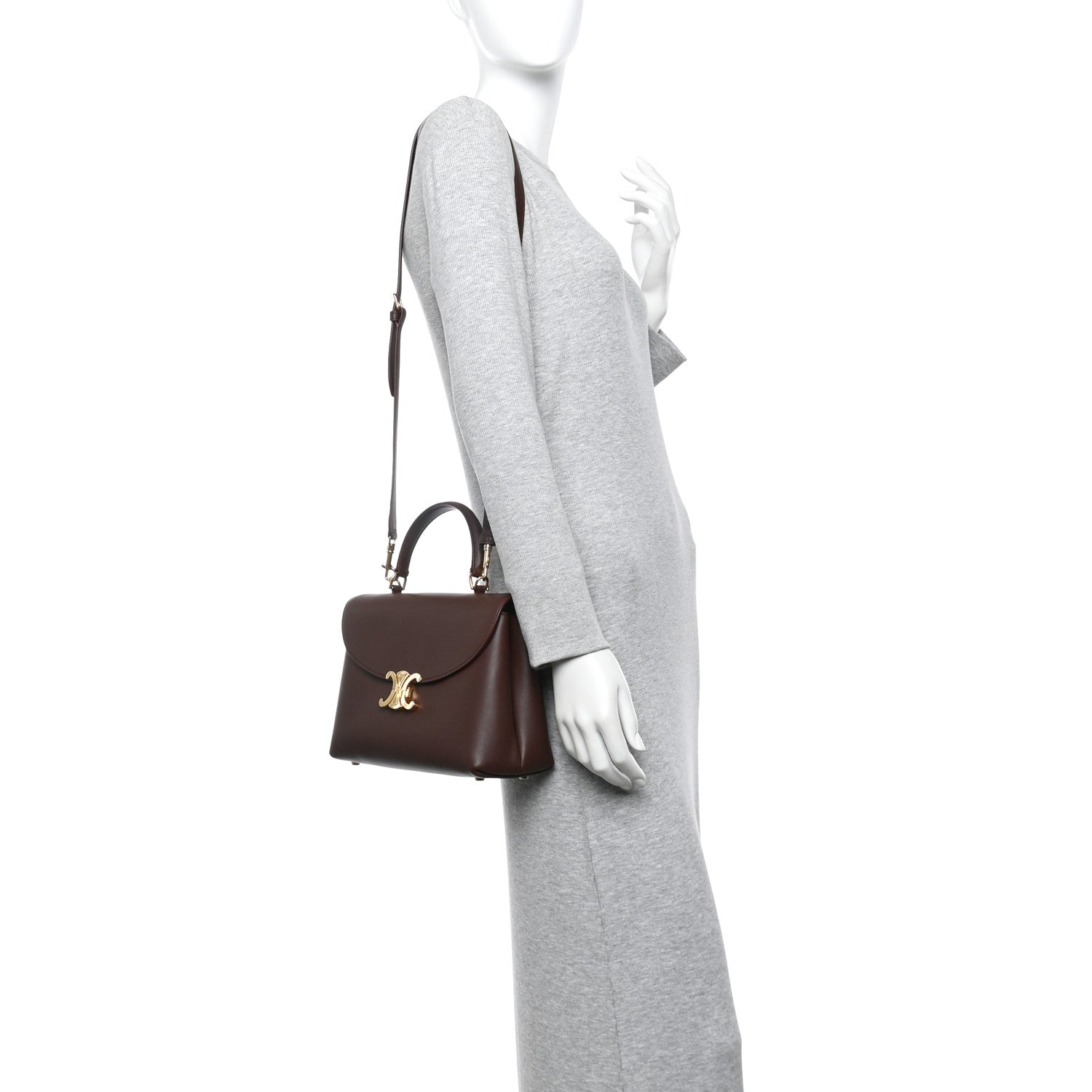 Celine Supple Grained Calfskin Medium Nino Chestnut 2 of 10