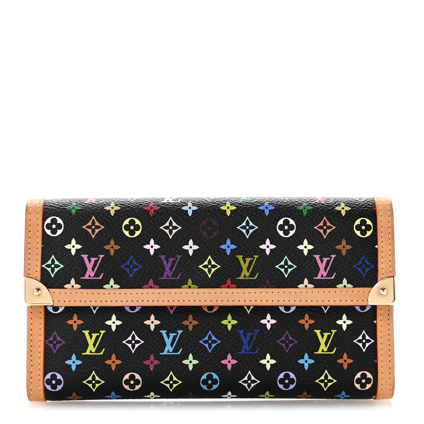 Monogram Multicolor Porte Tresor International Wallet Black
