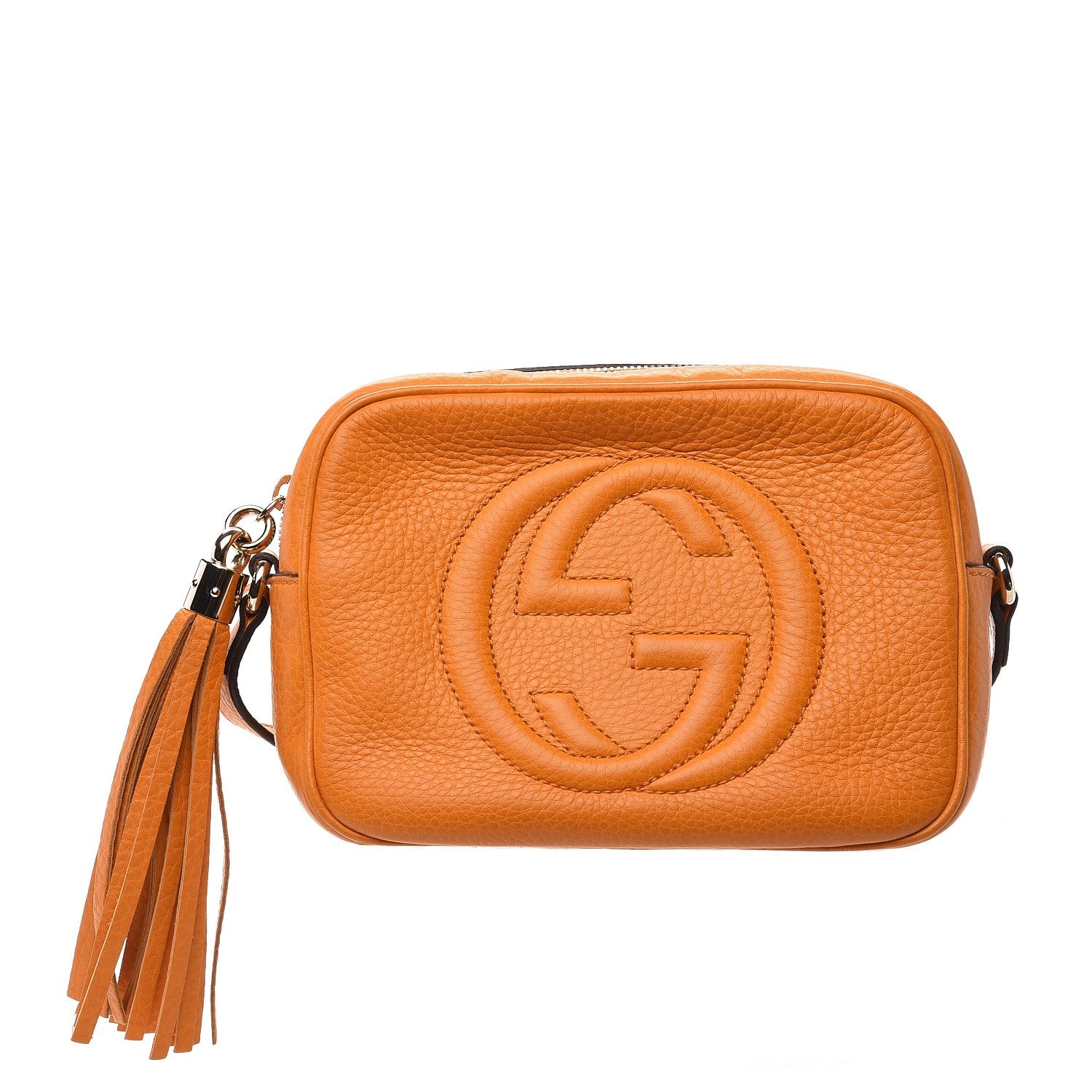 Gucci Pebbled Calfskin Small Soho Disco Bag Curcuma 1 of 10
