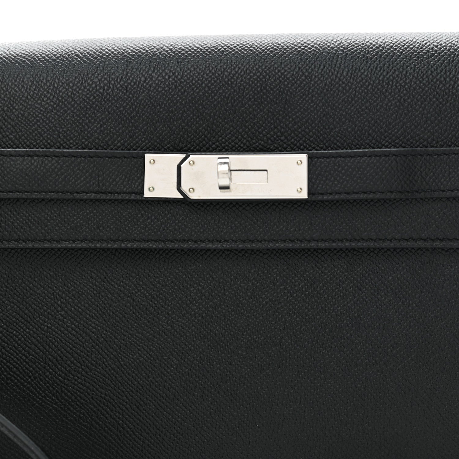 Hermes Epsom Kelly Depeches 25 Pouch Black 8 of 12