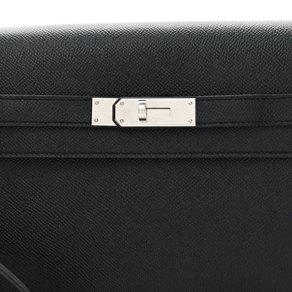 Hermes Epsom Kelly Depeches 25 Pouch Black 8 of 12