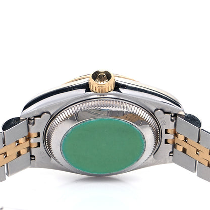 Rolex Stainless Steel 18K Yellow Gold Diamond 26mm Oyster Perpetual Datejust Watch Champagne 69173 8 of 8