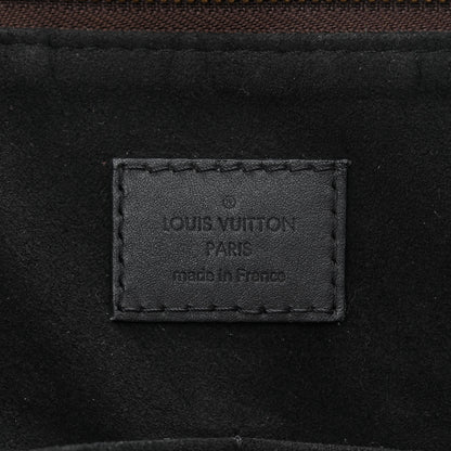 Louis Vuitton Monogram Flower Zipped Tote MM Black 6 of 16