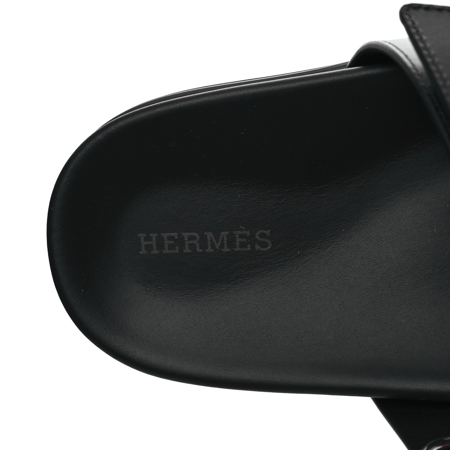Hermes Calfskin Womens Chypre Sandals 39 Black 8 of 9