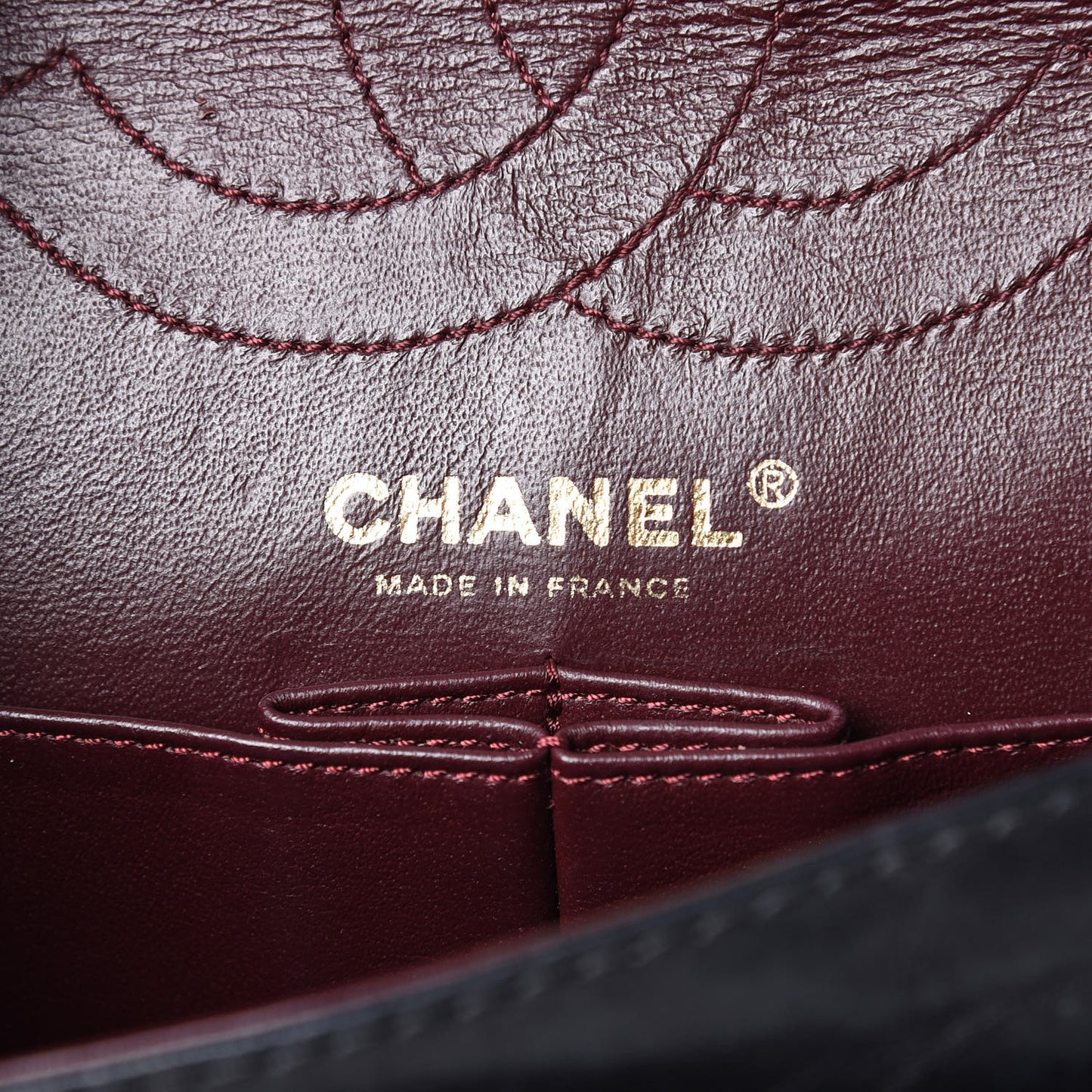 Distressed Patent Quilted 2.55 Reissue 226 Flap Black