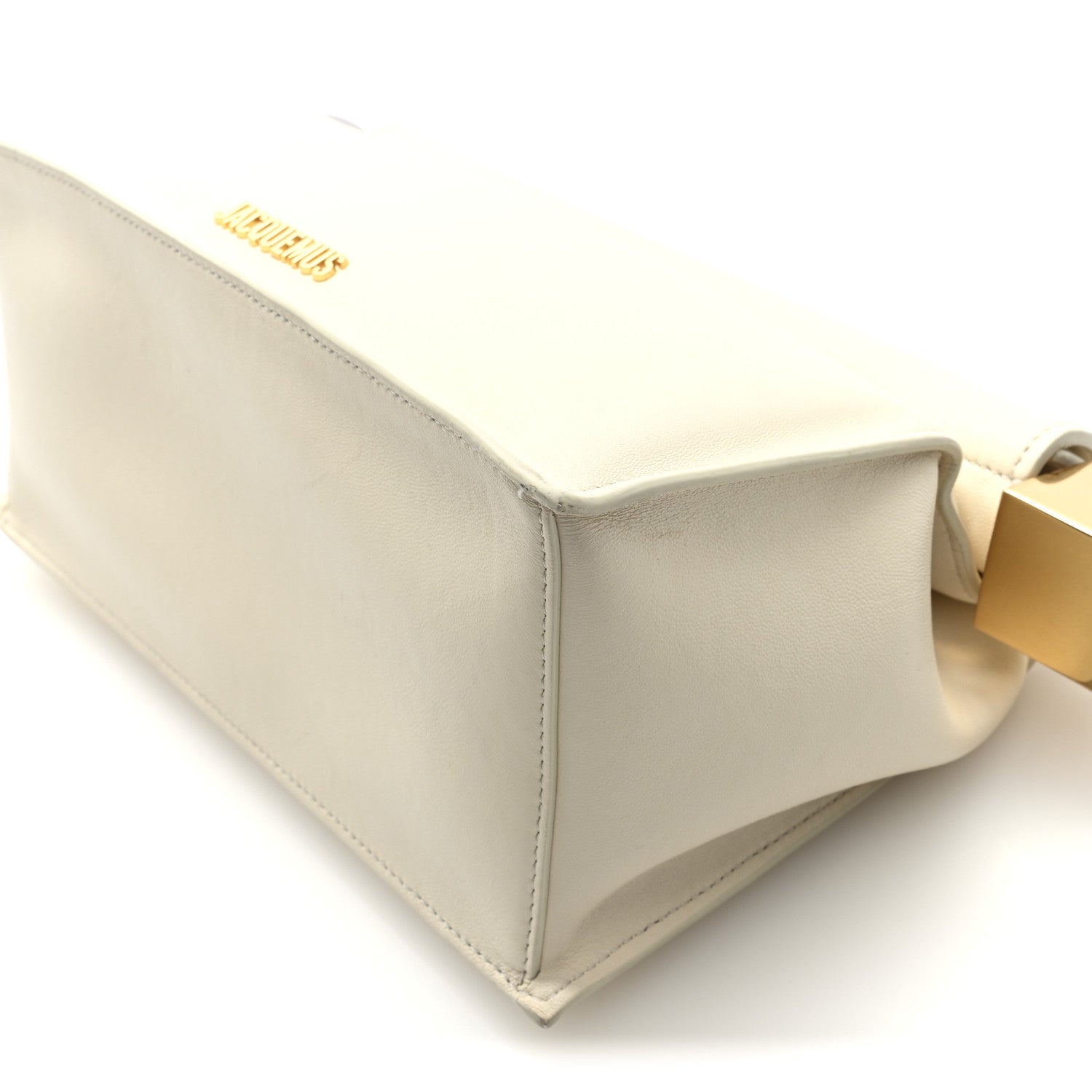 Jacquemus Smooth Calfskin La Pochette Rond Carre Light Ivory 9 of 9