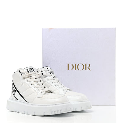 Christian Dior Nylon Fabric Womens D-Player High Top Sneakers 39.5 White Black 9 of 9