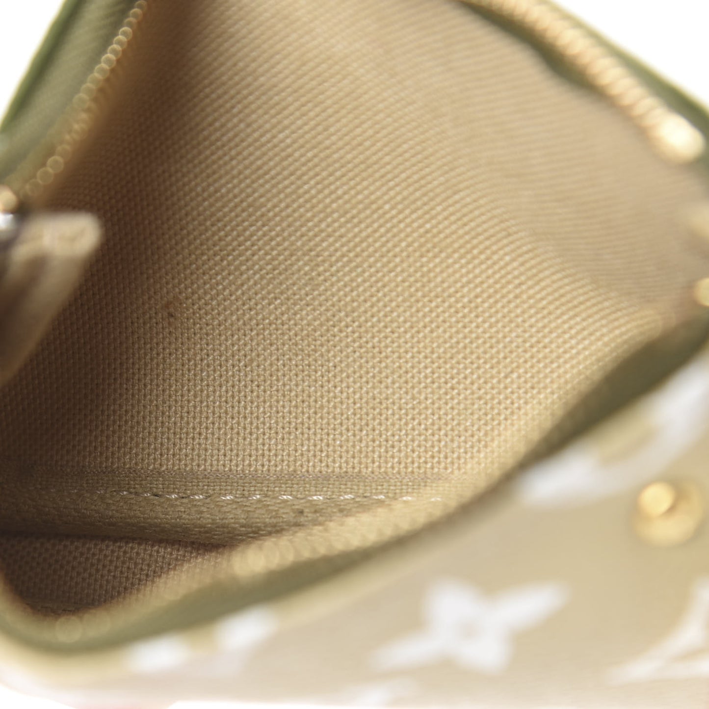 Monogram Giant Micro Pochette Accessories Kaki White