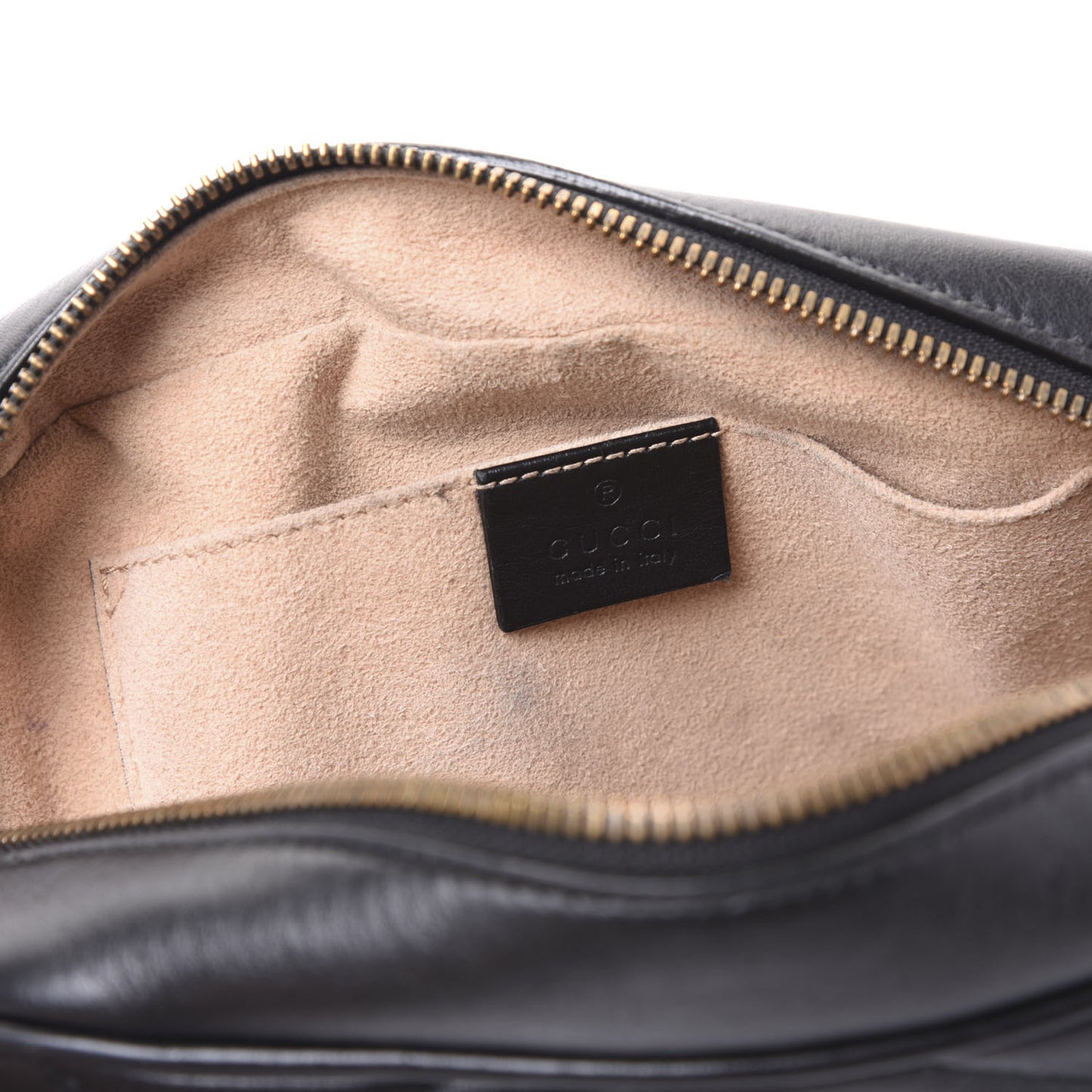Calfskin Matelasse Small GG Marmont Chain Shoulder Bag Black