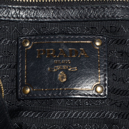 Prada Cervo Shine Satchel Nero Black 8 of 10