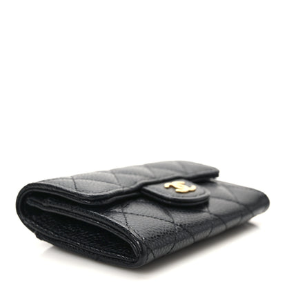Chanel Caviar Quilted Flap Card Holder Wallet Black 4 of 9