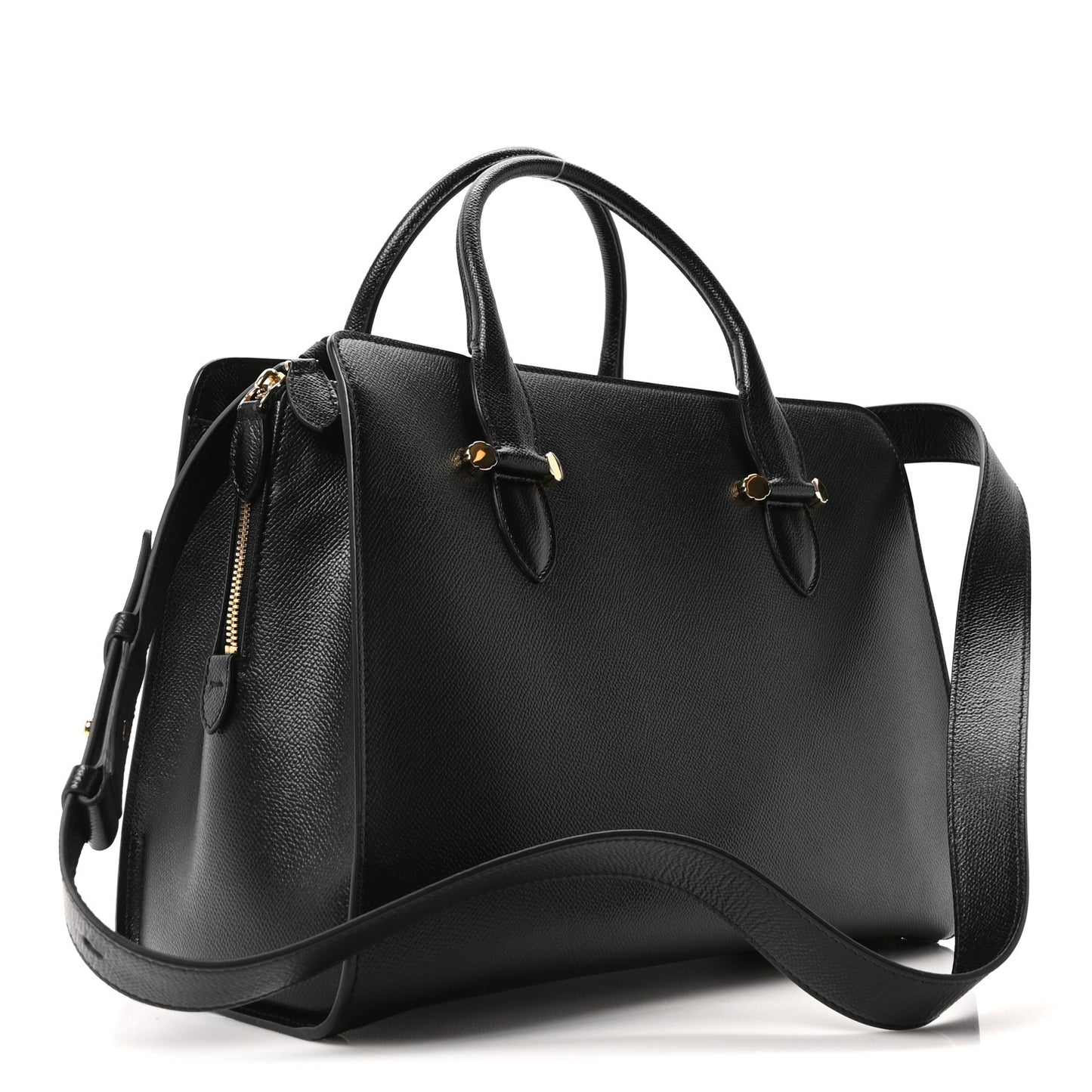 Hammered Calfskin Today Satchel Black