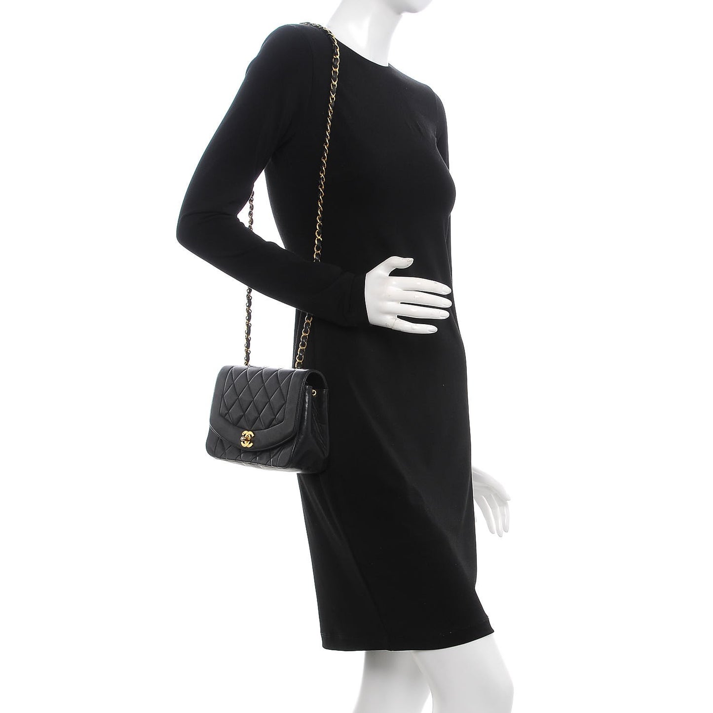 Lambskin Quilted Small Single Flap Black