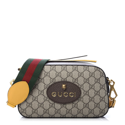 Gucci GG Supreme Monogram Web Neo Vintage Shoulder Bag Beige New Acero Crop 1 of 12